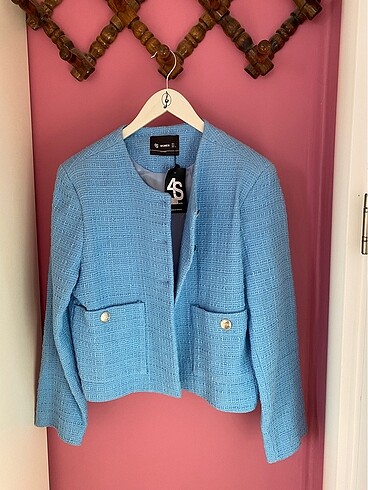 Bebek mavisi blazer ceket