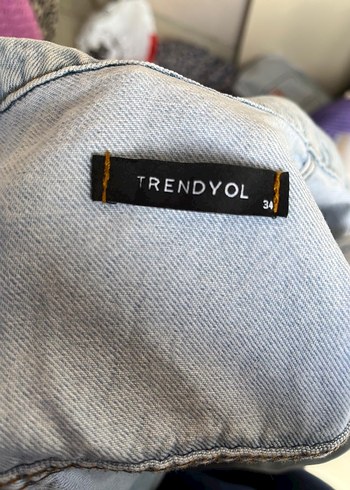 Kemerli Mavi Denim Kolsuz Tulum - Görsel 3