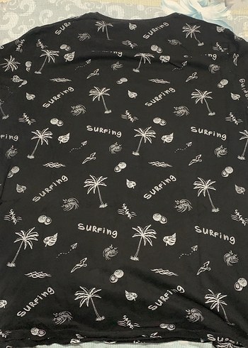 Siyah Desenli Erkek Tişört - Görsel 3