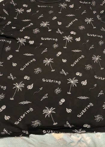 Siyah Desenli Erkek Tişört - Görsel 2