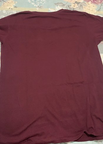 Bordo Hamile Kısa Kollu Tişört - Görsel 2