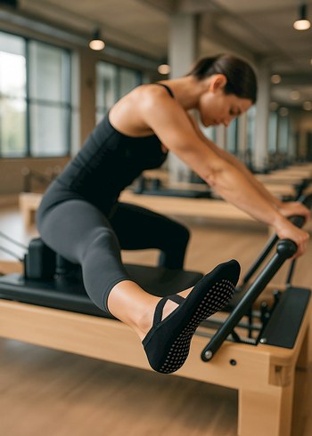 Diğer 2 ÇİFT PİLATES YOGA DANS BALE REFORMER KAYDIRNAZ TABANLI ÇORAP