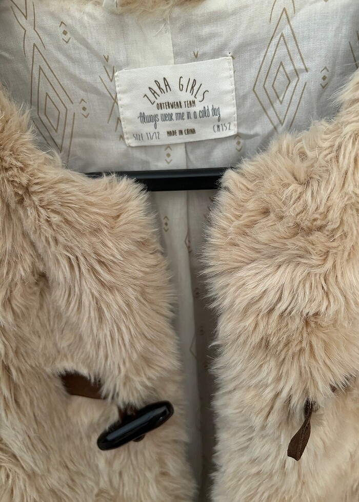 Zara  suni kürk yelek - Görsel 3