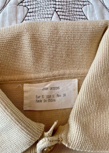 ZARA Keten Kısa Kollu Polo Yaka Tişört - Görsel 2