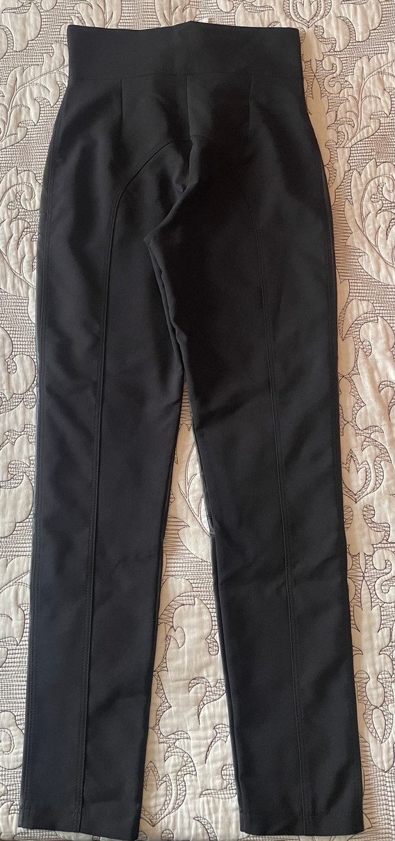 Siyah Deri Biker Kadın Pantolon - Görsel 3