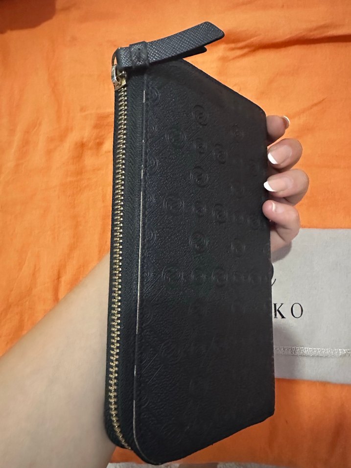 Vakko Siyah Monogramlı Uzun Cüzdan — görsel 3/6
