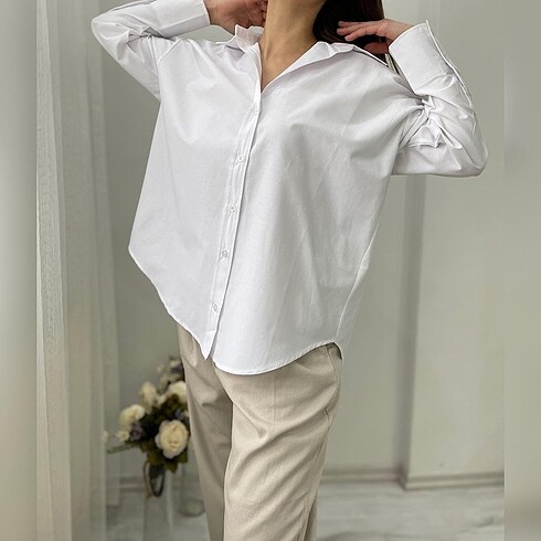 Zara Beyaz gömlek oversize