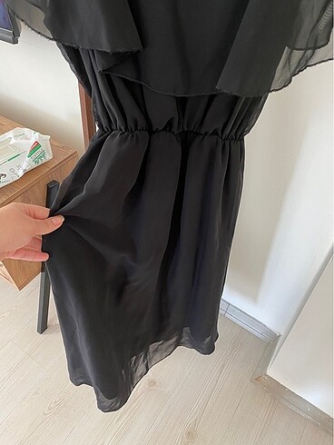 48 Beden siyah Renk Siyah midi elbise
