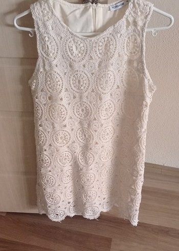 Beyaz Bohem Midi Mini Düğün Elbisesi