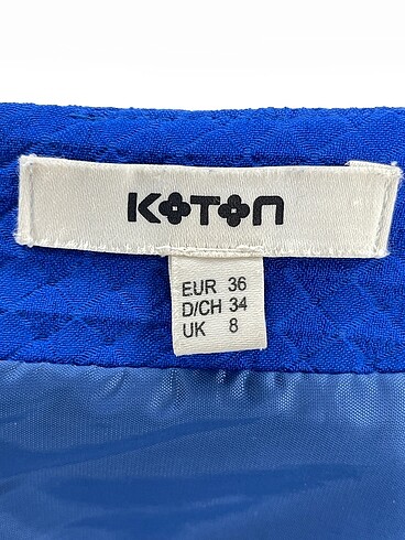 36 Beden mavi Renk Koton Mini Etek %70 İndirimli.