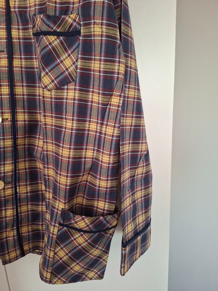 Düğmeli, Gevşek Kesim Erkek pijama üst - Görsel 5