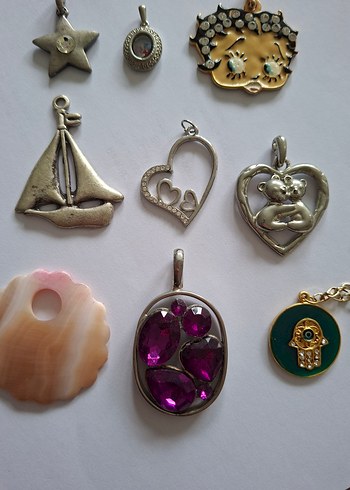 Altın Renkli Payetli Bohem kolye uçları - Görsel 4