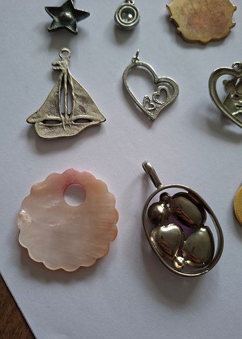 Altın Renkli Payetli Bohem kolye uçları - Görsel 6