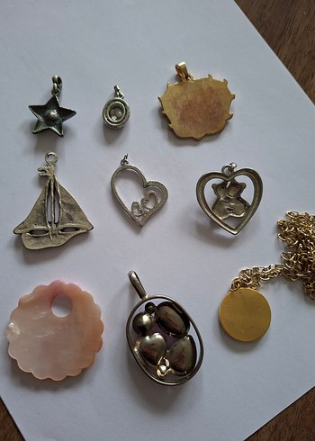 Altın Renkli Payetli Bohem kolye uçları - Görsel 8