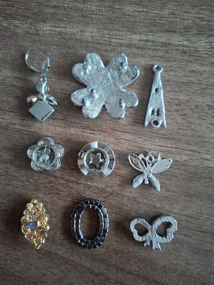 Gri İşlemeli Pullu Bohem Kadın Charm Seti - Görsel 4