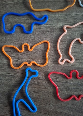 Renkli Hayvan Figürlü Silikon Lastikler - Görsel 2