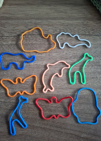 Renkli Hayvan Figürlü Silikon Lastikler - Görsel 4