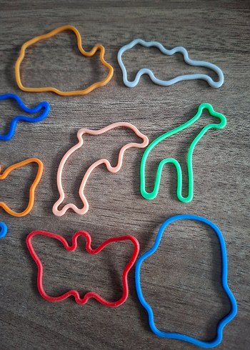 Renkli Hayvan Figürlü Silikon Lastikler - Görsel 5