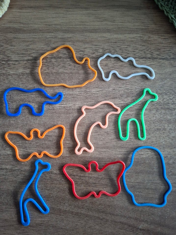 Renkli Hayvan Figürlü Silikon Lastikler - Görsel 4