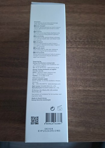 Atomy Zengin Vücut Kremi 200ml - Görsel 3