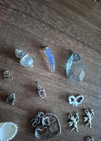 Turkuaz İşlemeli Pullu Kadın Charm Seti - Görsel 7