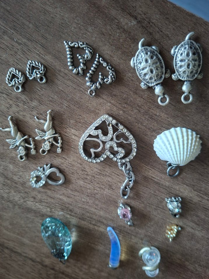 Turkuaz İşlemeli Pullu Kadın Charm Seti - Görsel 5