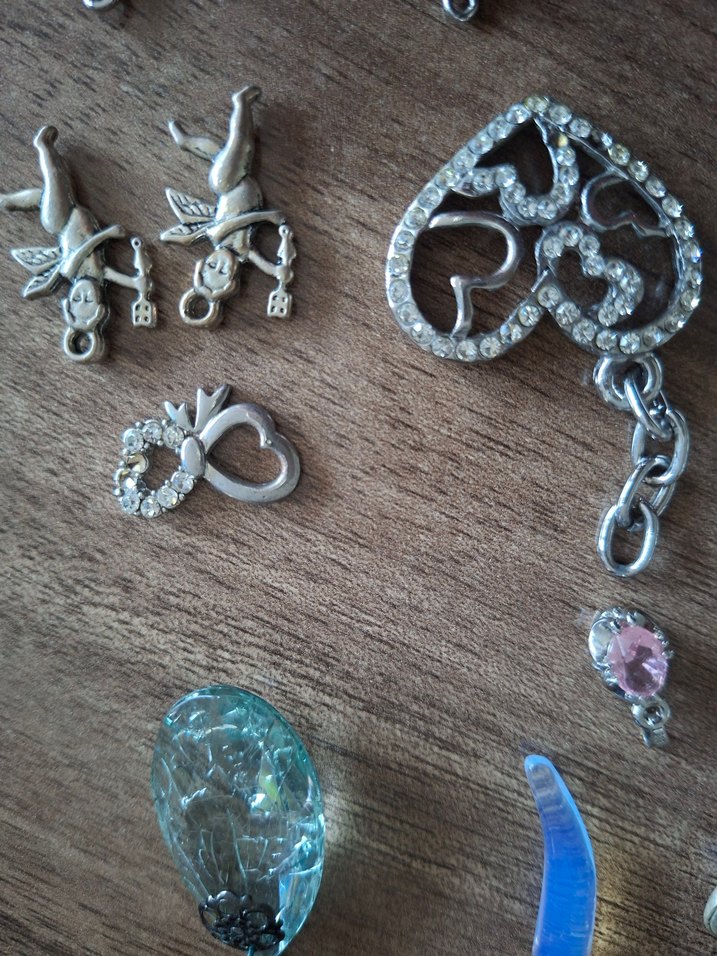 Turkuaz İşlemeli Pullu Kadın Charm Seti - Görsel 4