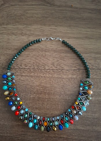 Renkli Boncuklu Bohem Midi Kolye - Görsel 2