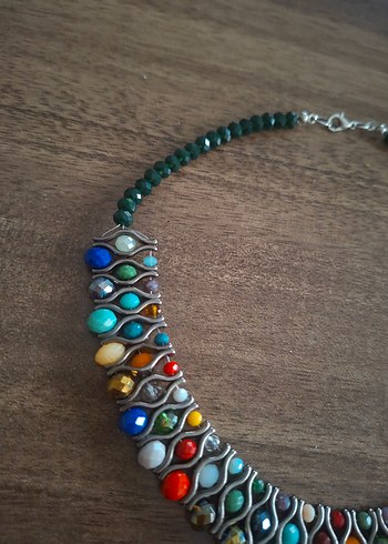 Renkli Boncuklu Bohem Midi Kolye - Görsel 5