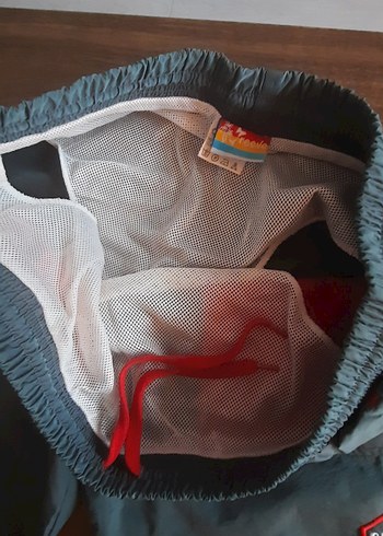 Erkek Gri Mini Kemerli Yüzme Şortu - Görsel 6