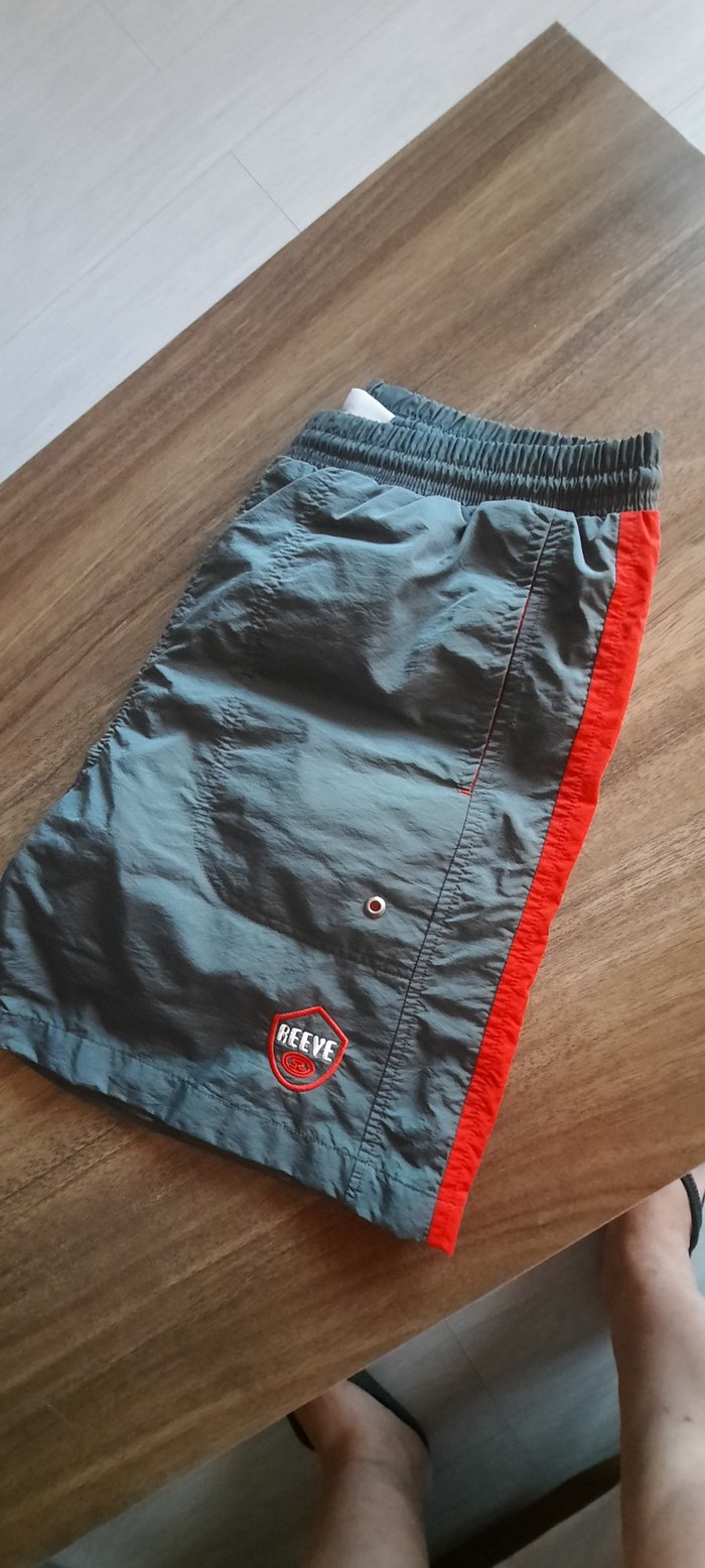 Erkek Gri Mini Kemerli Yüzme Şortu - Görsel 3