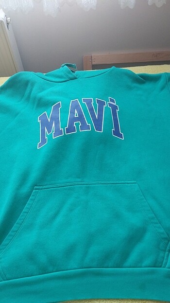 m Beden yeşil Renk Mavi sweatshirt