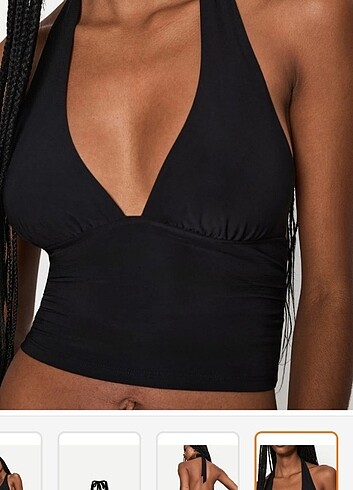 s Beden siyah Renk Bershka kadin crop xs.s.m.l.