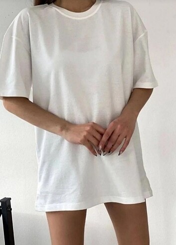 Unisex Beyaz Renk Basic Tshirt 