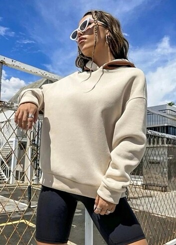 Diğer Unisex Sırt Baskılı Kapşonlu Sweatshirt