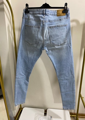 s Beden mavi Renk Bershka Düğmeli Mavi Gri denim Jean