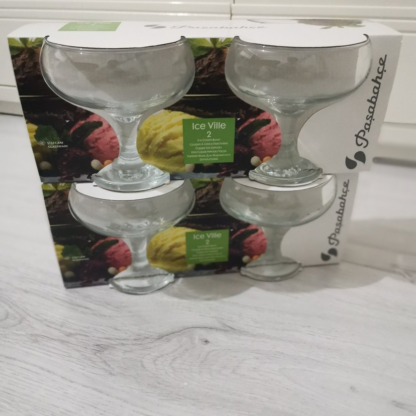 2'li Beyaz Ayaklı Dondurma Kasesi - Görsel 2