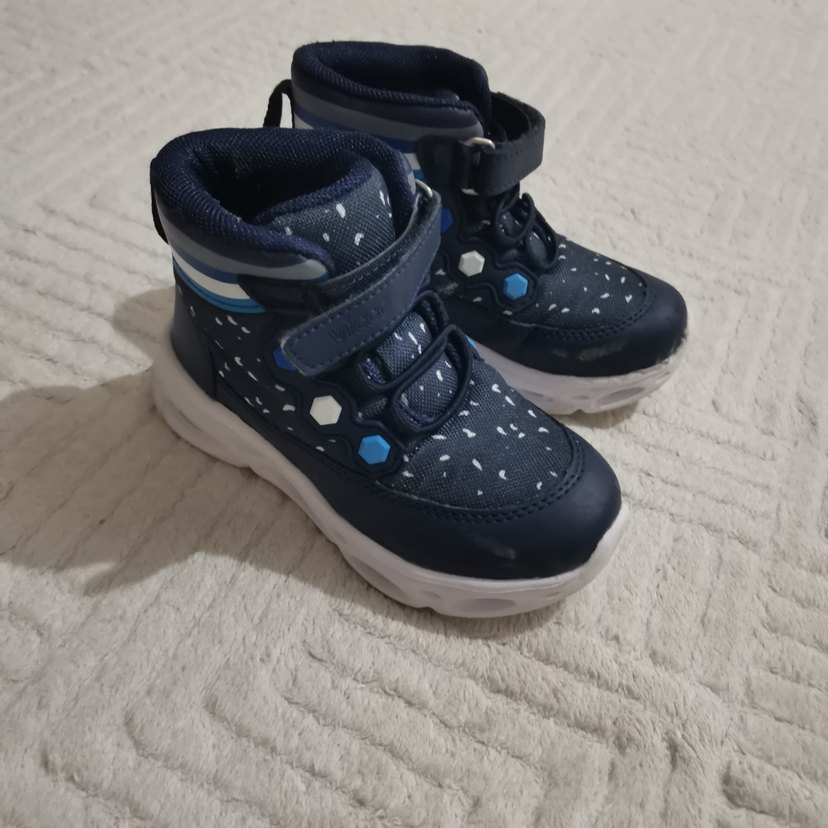 Çocuk Lacivert Desenli Işıklı Bot - Görsel 3