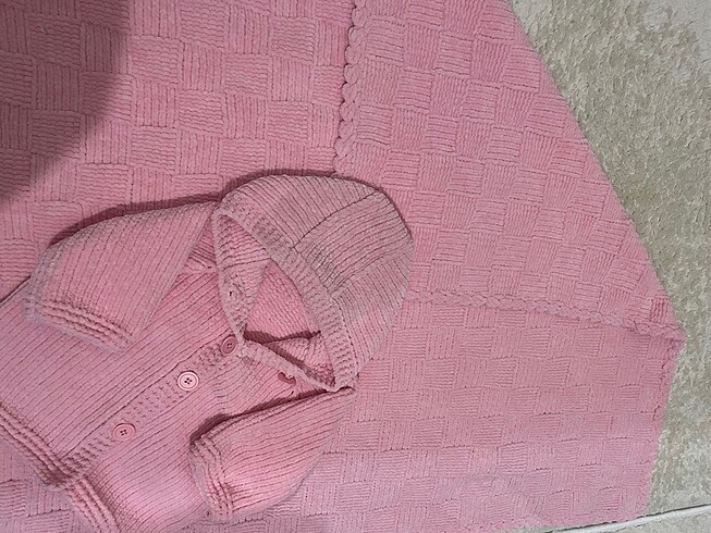 EL ÖRGÜSÜ BEBEK BATTANİYE VE HIRKA TAKIM - Görsel 6