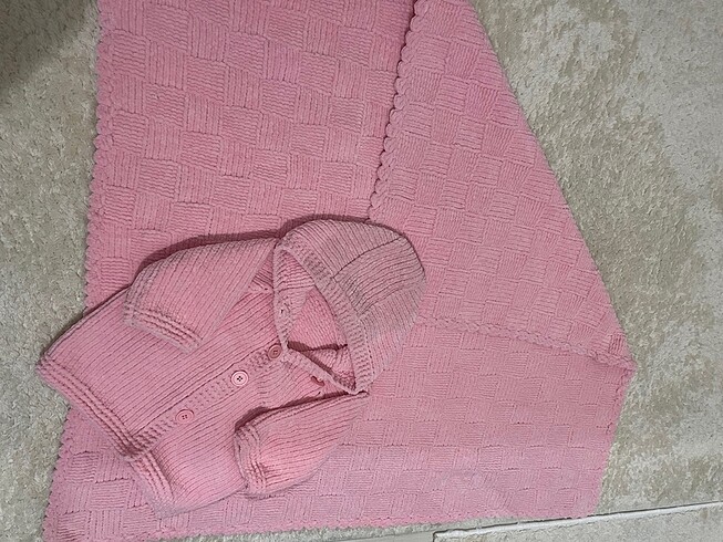 EL ÖRGÜSÜ BEBEK BATTANİYE VE HIRKA TAKIM - Görsel 9