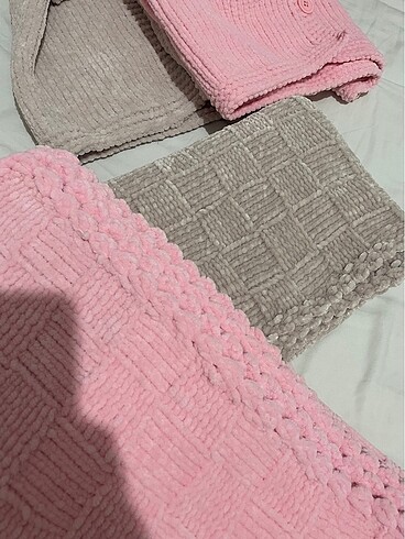 EL ÖRGÜSÜ BEBEK BATTANİYE VE HIRKA TAKIM - Görsel 12