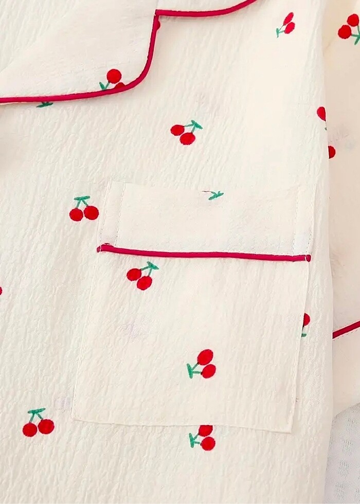 Kiraz desenli pijama takımı - Görsel 3