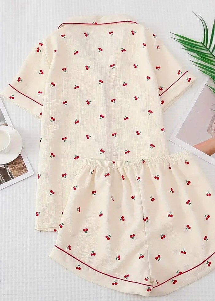 Kiraz desenli pijama takımı - Görsel 4