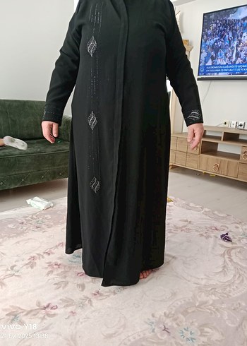 Nakışlı Siyah Uzun Kadın parduse