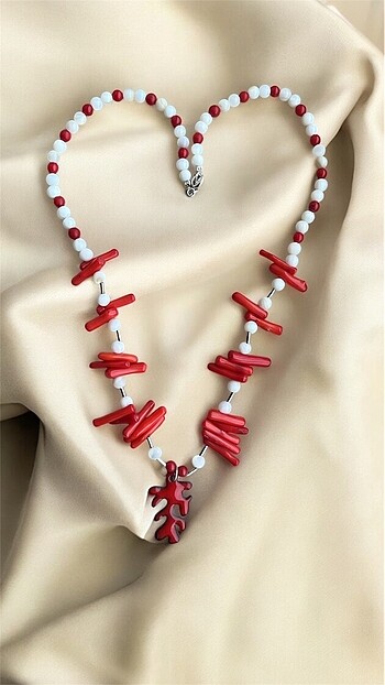 Doğal Mercan Kolye - Görsel 2