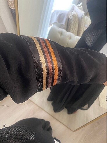 42 Beden siyah Renk Abaya ceket