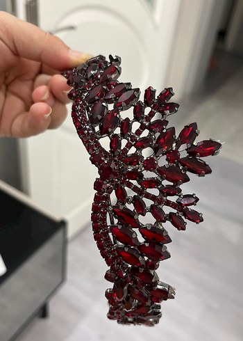  Beden Bordo Pul İşlemeli Gotik Taç