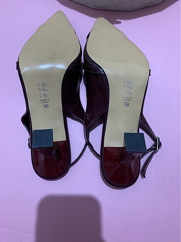 39 Beden bordo Renk Shoes bordo topuklu