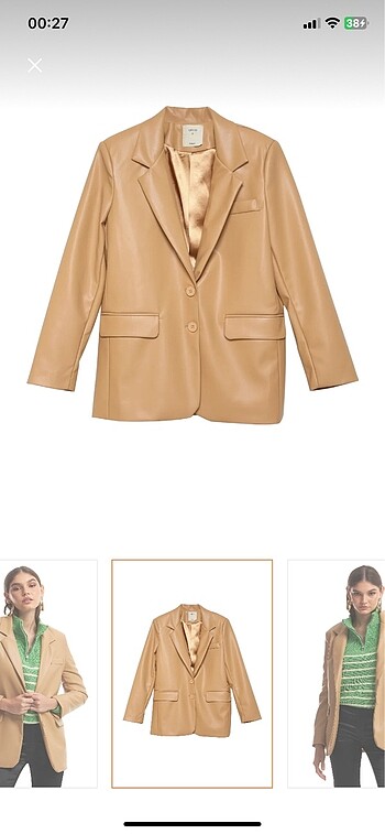 Sıfır deri blazer