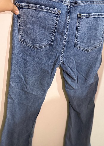 s Beden mavi Renk Kadın Mavi Dar Kesim Denim Pantolon